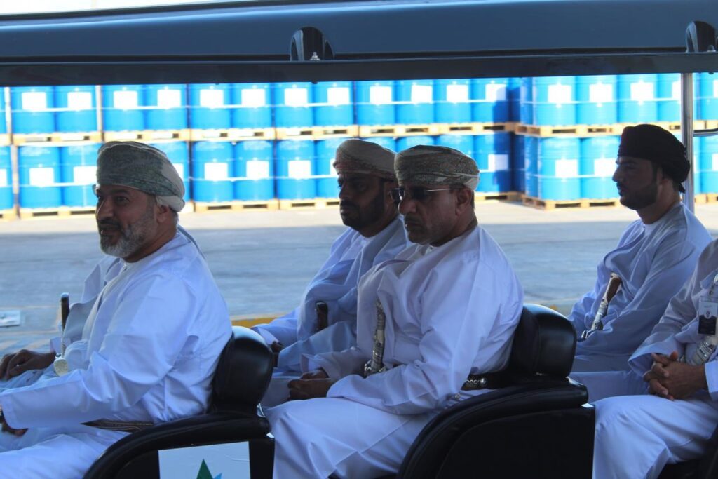 Officials touring the plant